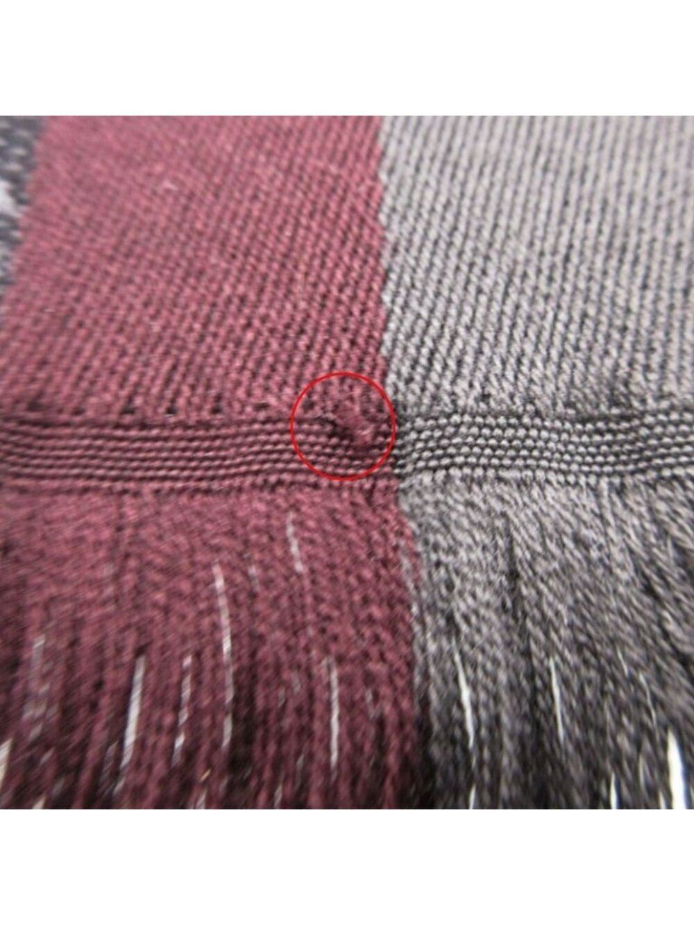 Gucci Scarf Shawl Web Line GG Pattern Fringe Gray Black - Picture 7 of 9